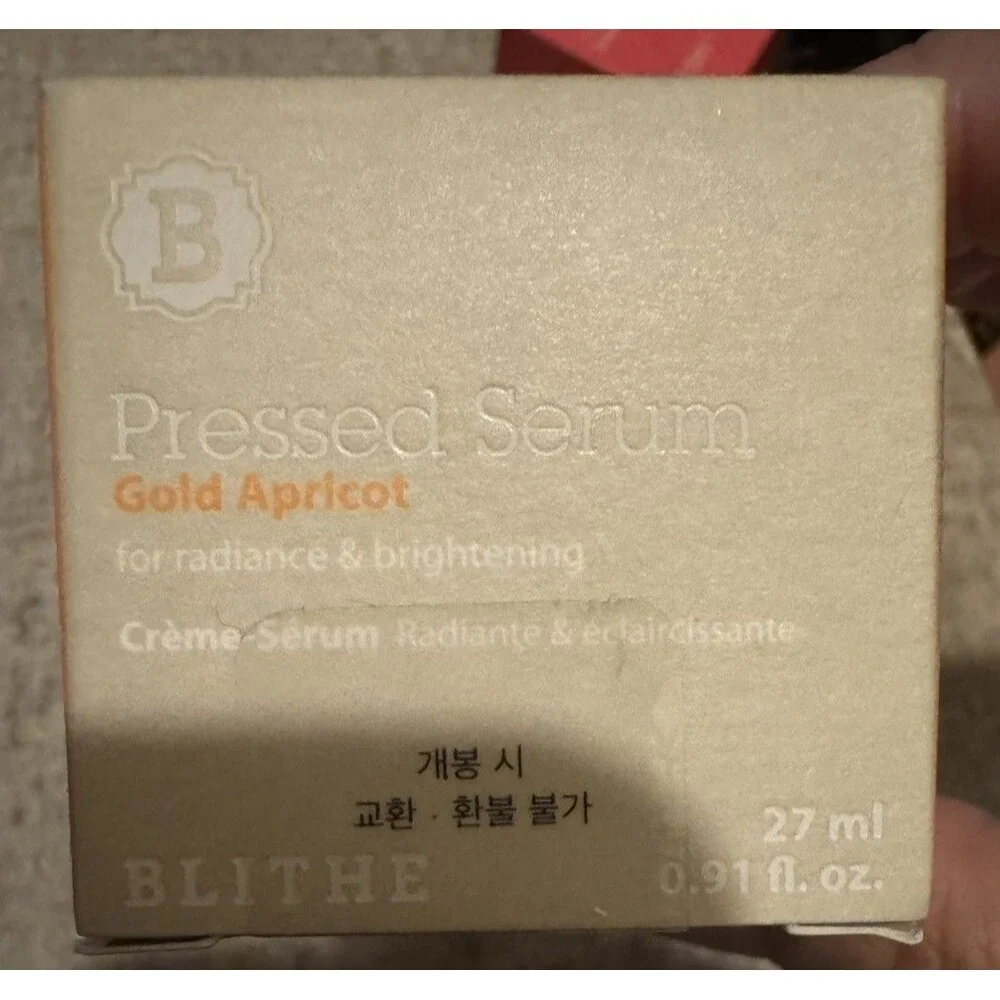 NIB BLITHE Pressed Serum Gold Apricot | Glow 0.91 Fl Oz 27 ml